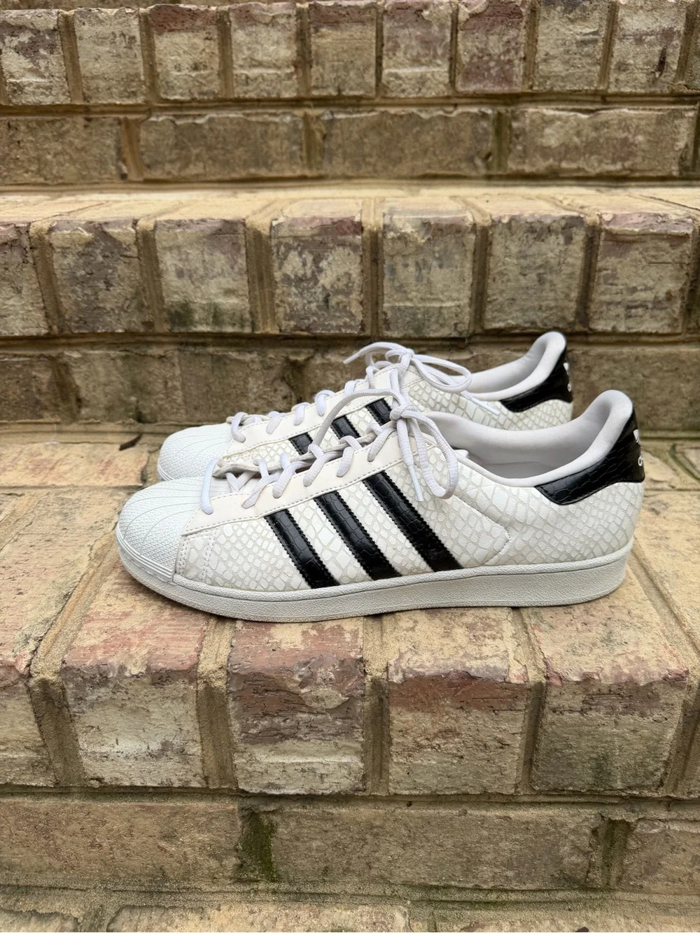 Adidas Superstar Snakeskin D70171 White Black Men’s 11
